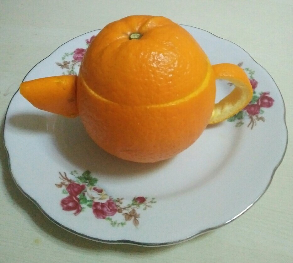 超萌的橙子茶壶