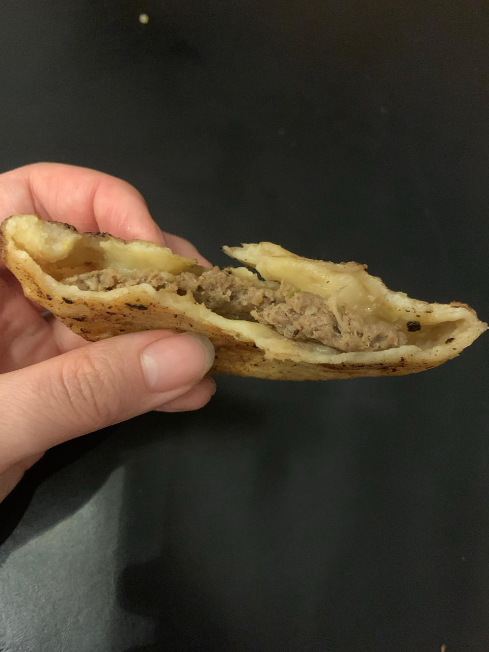 皮薄如纸的韭菜馅饼|免揉面法