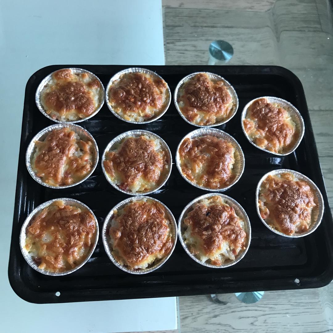 奶油蘑菇培根焗饭