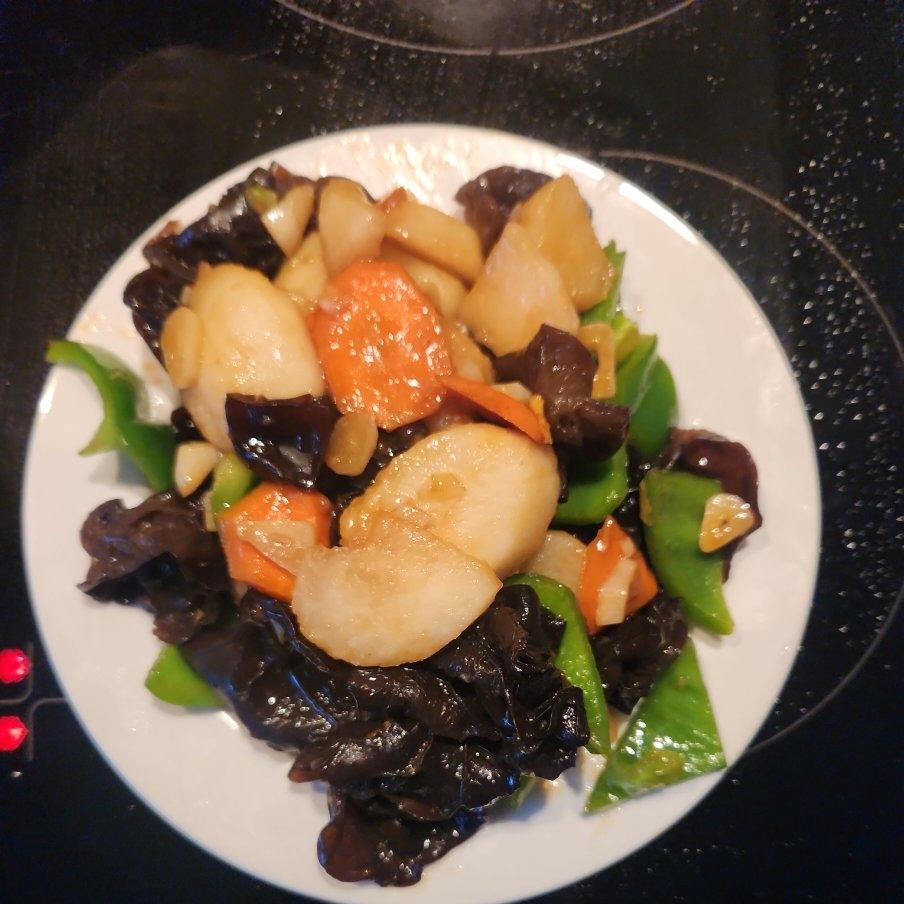 养生食谱之木耳炒山药