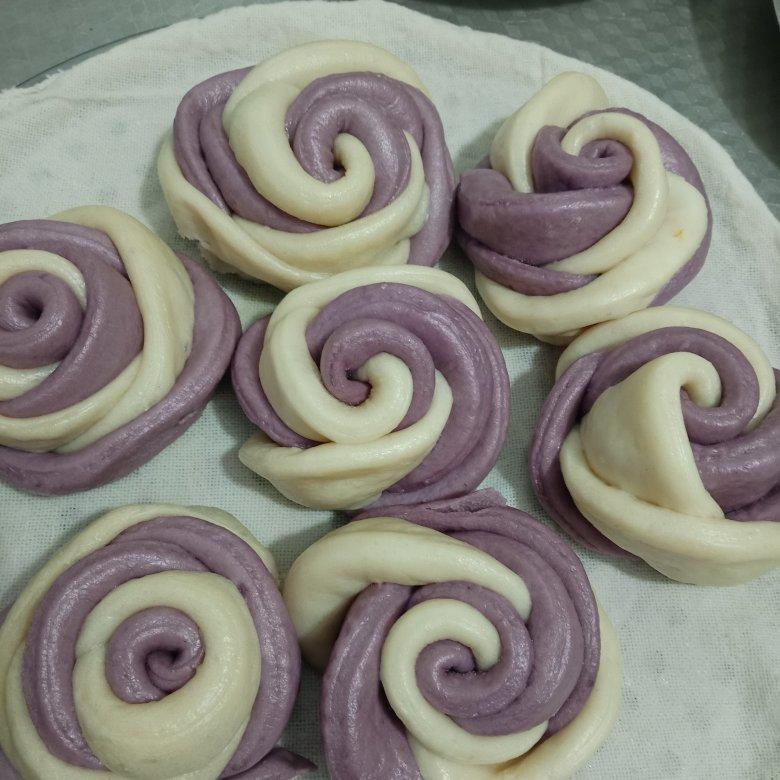 紫薯玫瑰花馒头