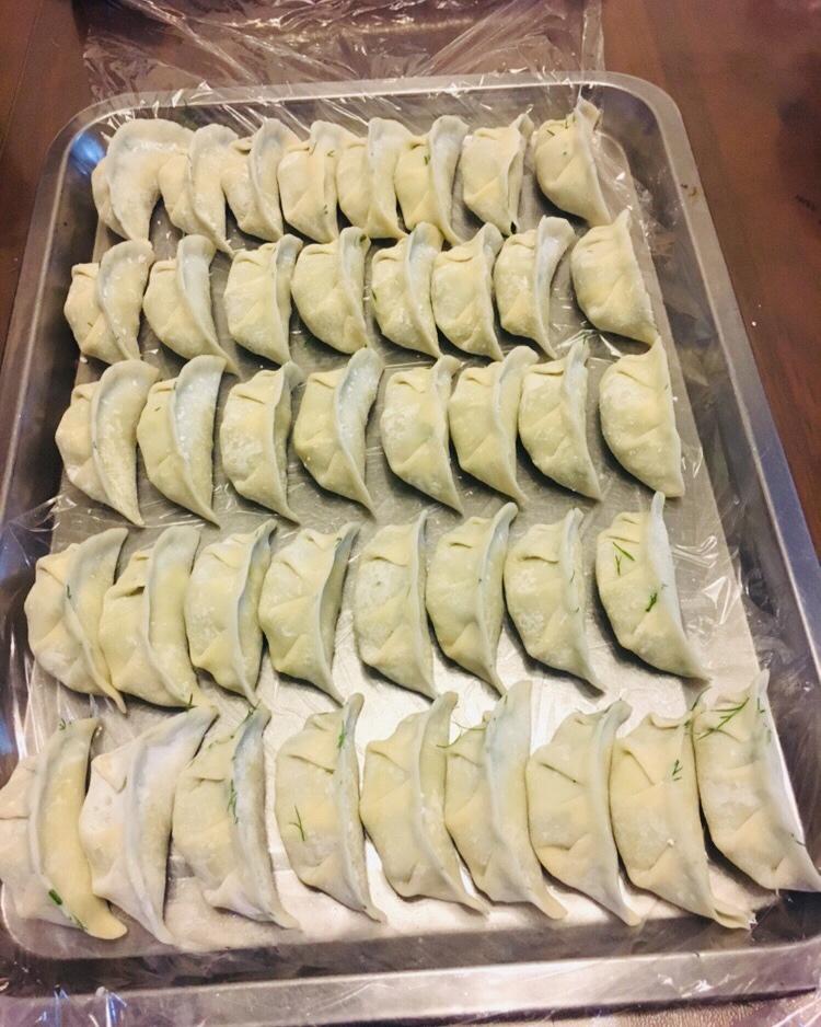茴香鸡蛋素饺子