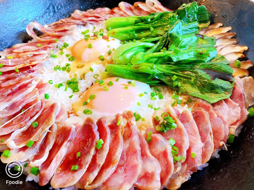 腊肠煲仔饭(炒菜锅制作)