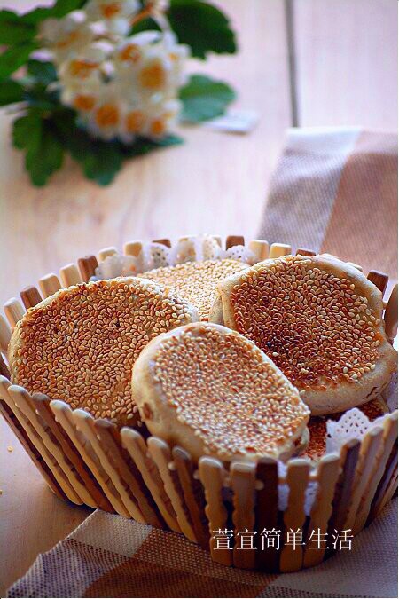 芝麻红豆饼的做法
