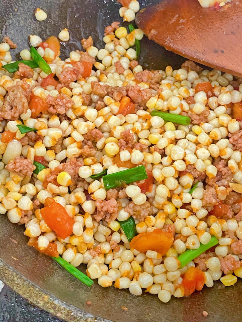 玉米炒肉末【超级下饭的快手家常菜】