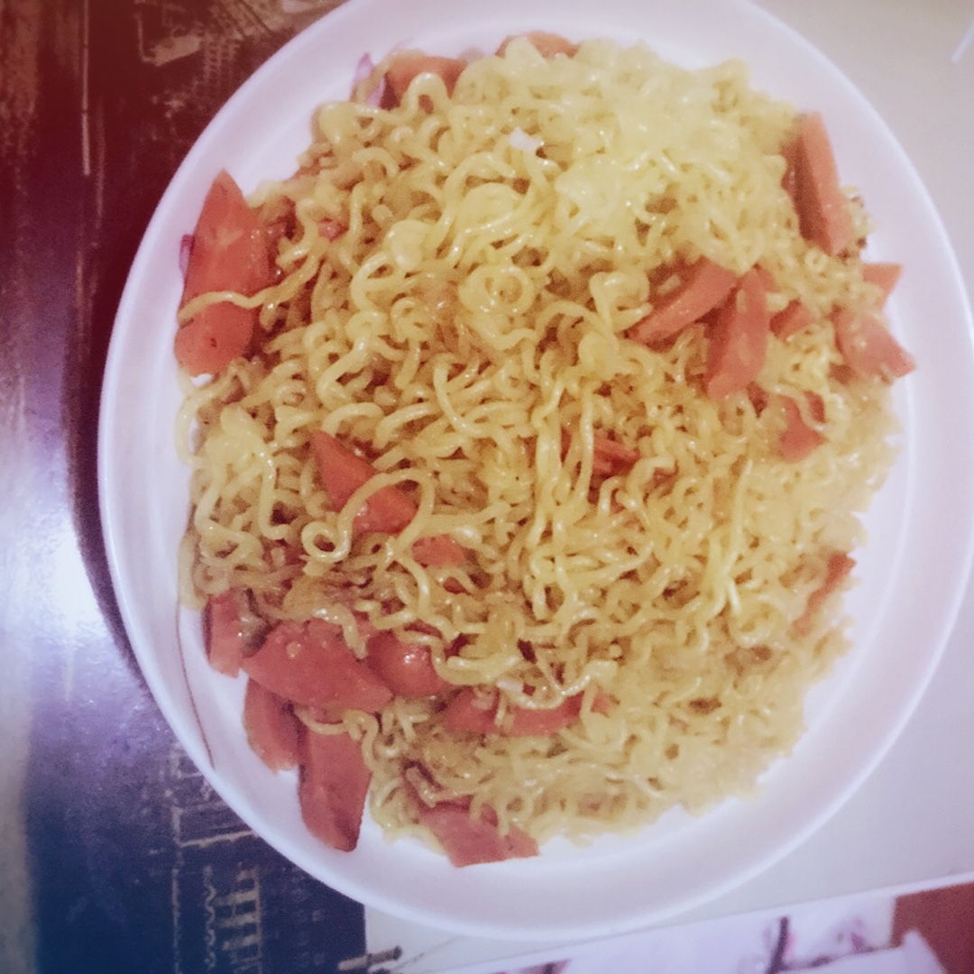 炒方便面 巨好吃哟～