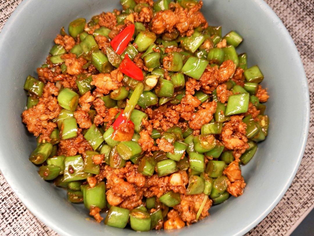 肉沫豆角下饭菜