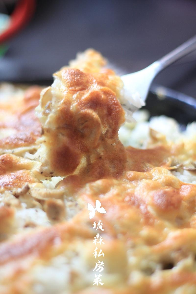 芝士胡椒平菇焗米饭的做法