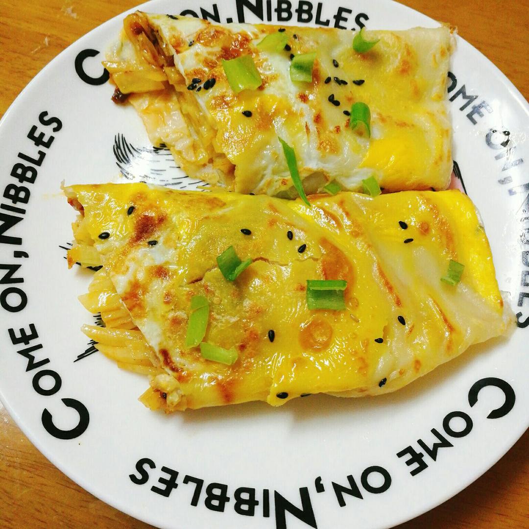 土豆培根煎饼卷