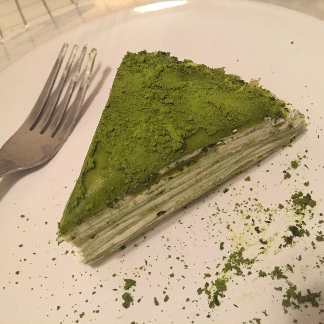 美味的煎蛋糕—抹茶千层蛋糕