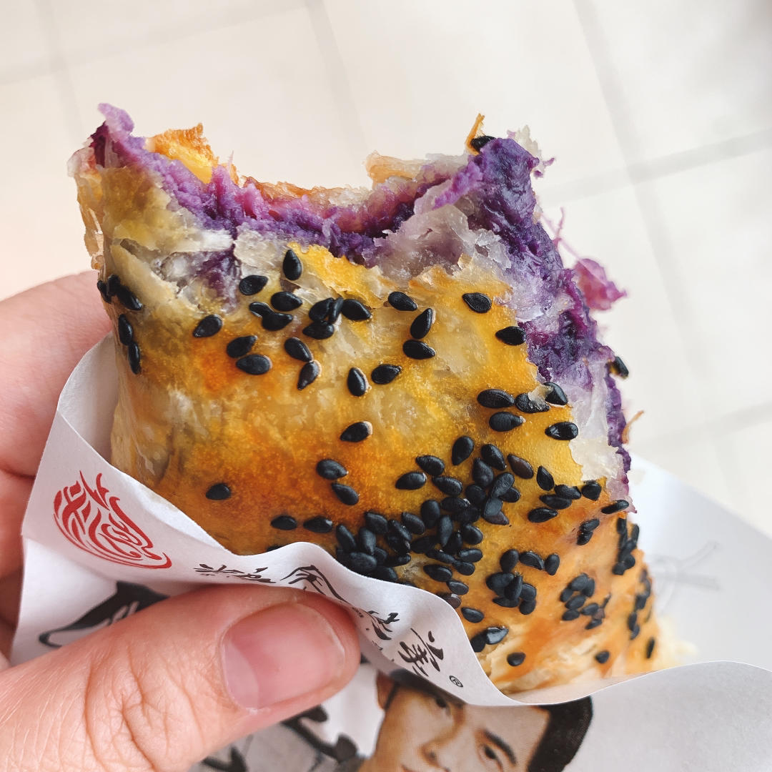 手抓饼‼️隐藏吃法💯爆浆芝士紫薯酥到掉渣