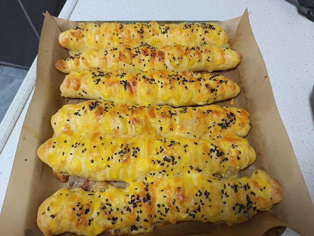 超爆款的 黄金肉松芝士面包条（小美版）