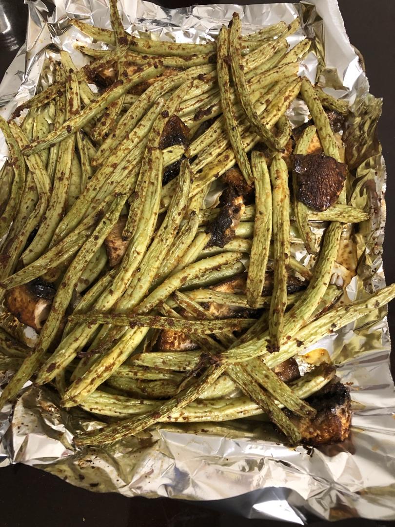 【健康三餐】香醋烤蘑菇豆角