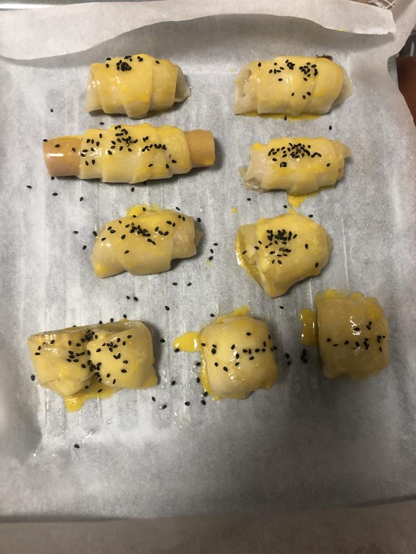 香肠可颂🥐（手抓饼版）