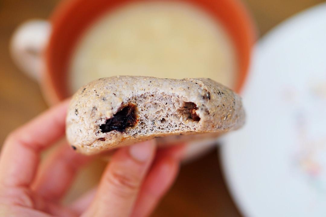 黑芝麻葡萄干全麦贝果🥯小美版