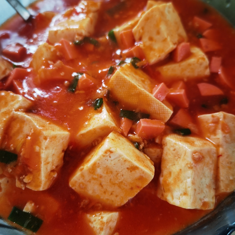 拌饭神器～肉沫番茄豆腐的做法
