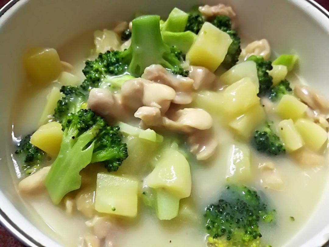 奶炖蔬菜鸡肉