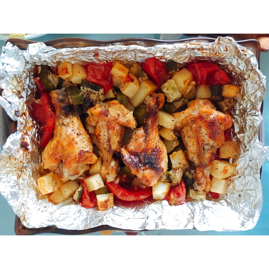 可乐黑椒浓汤烤鸡腿