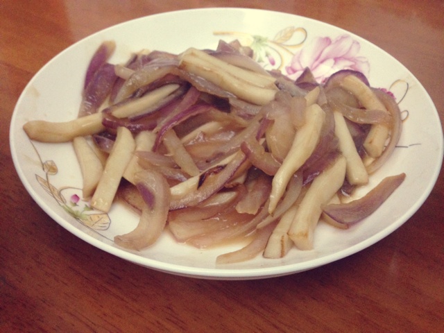 洋葱遇到杏鲍菇