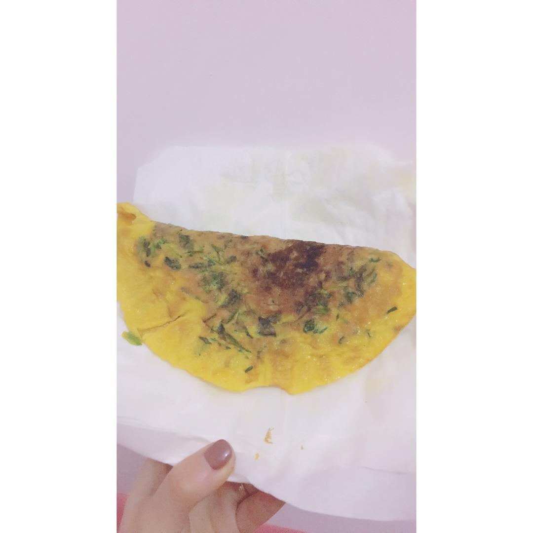 菠菜鸡蛋饼