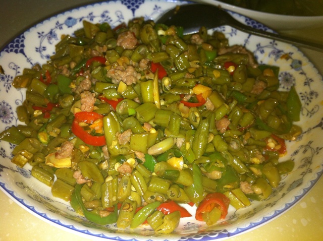 酸豆角肉末