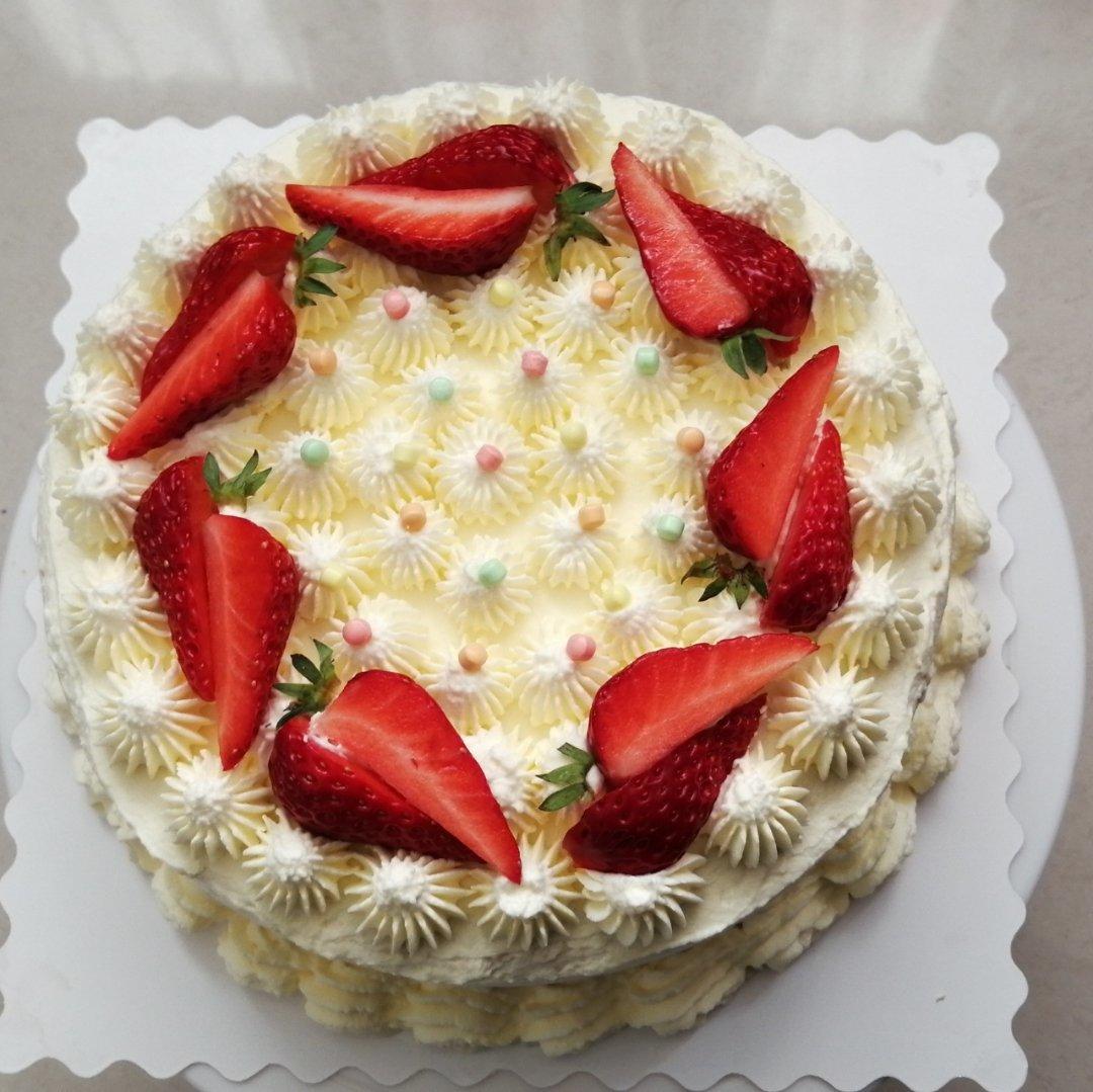 可可草莓裸蛋糕