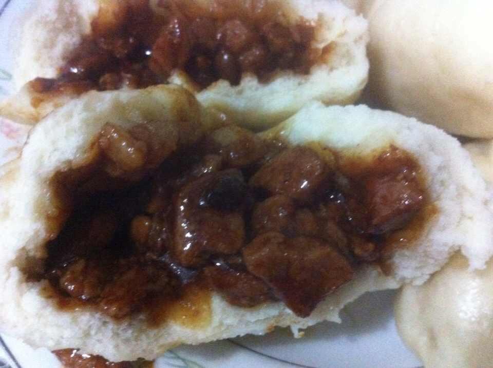 自制大块酱肉包