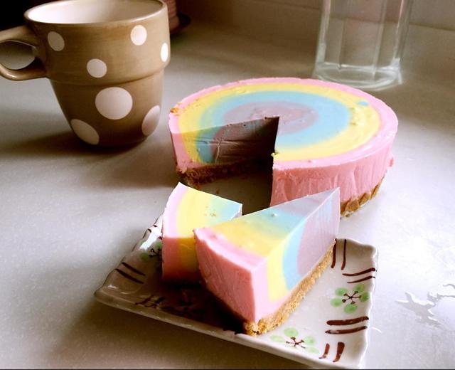 免烤箱彩虹慕斯蛋糕的做法