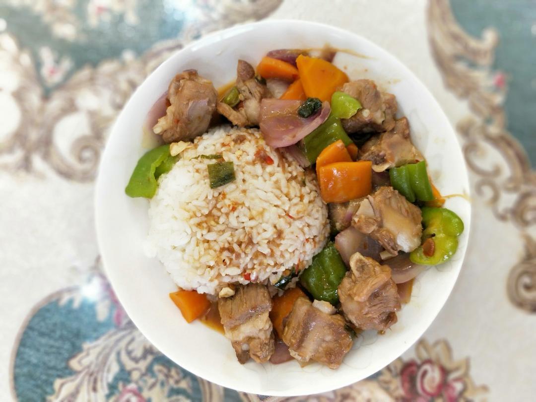 素念婵心做的红烧排骨盖浇饭