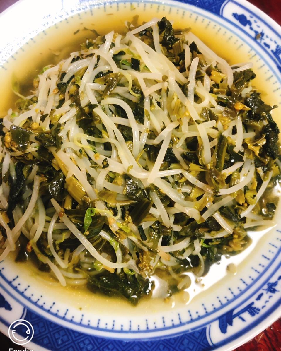 咸菜炒豆芽