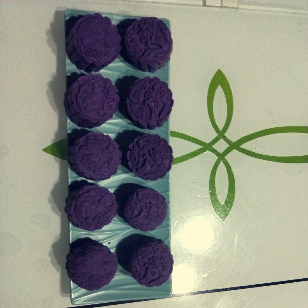 紫薯奶黄月饼(无烤箱版)