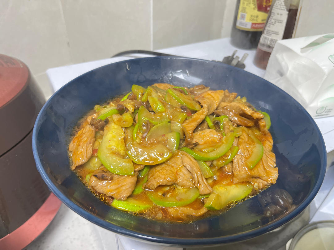 西葫芦炒肉片