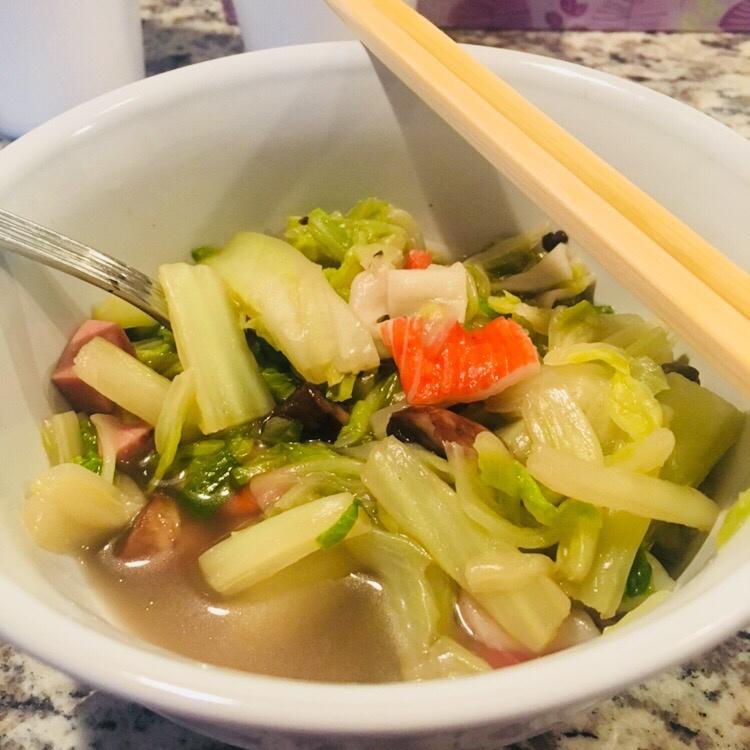 火腿豆腐平菇汤