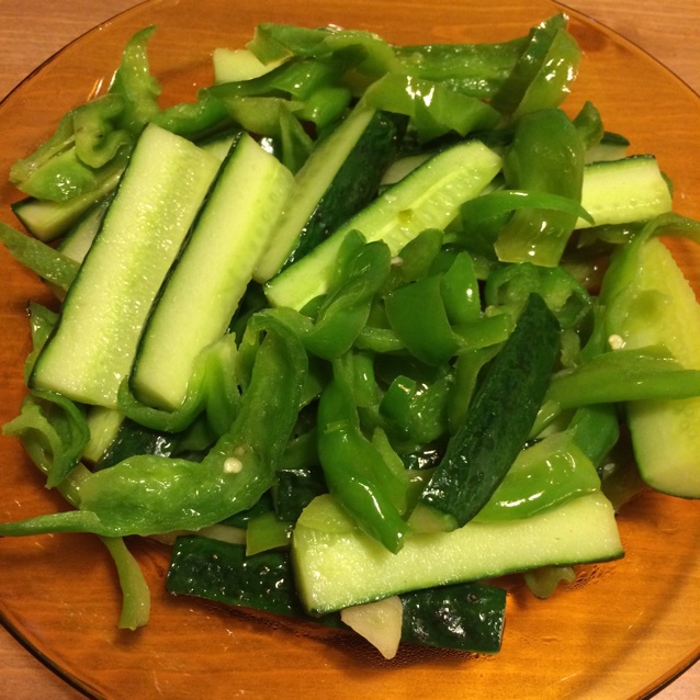 naramiki做的青椒炒黄瓜