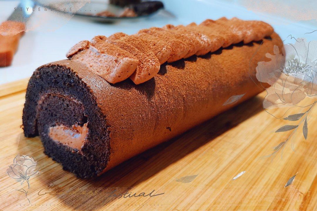 超浓郁卷不裂的巧克力蛋糕卷