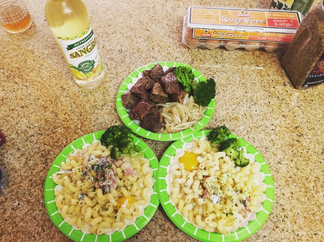 白蘑菇奶油培根意面