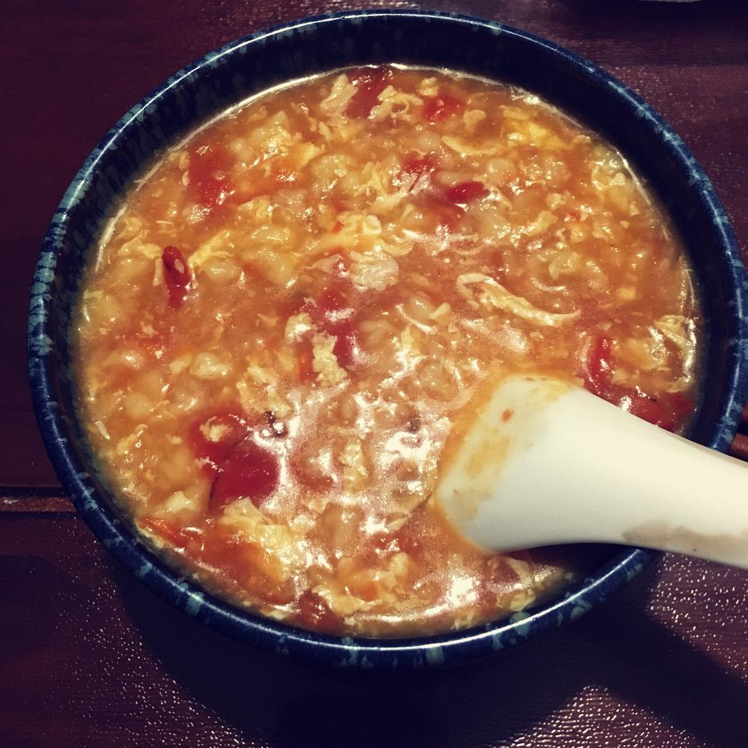 西红柿鸡蛋疙瘩汤