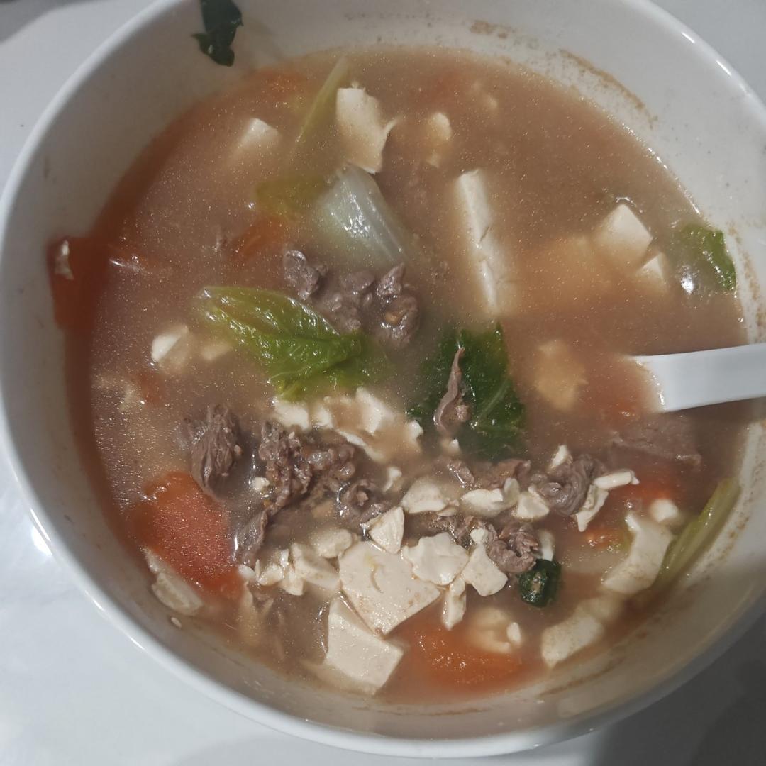 番茄牛肉豆腐汤这样做也太好喝了吧❗️❗️