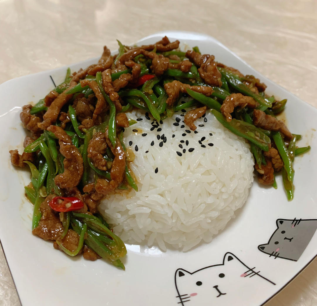 豆角肉丝饭