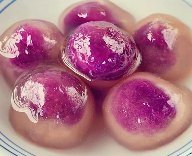 Q弹软糯的紫薯水晶汤圆‼️晶莹剔透超好吃