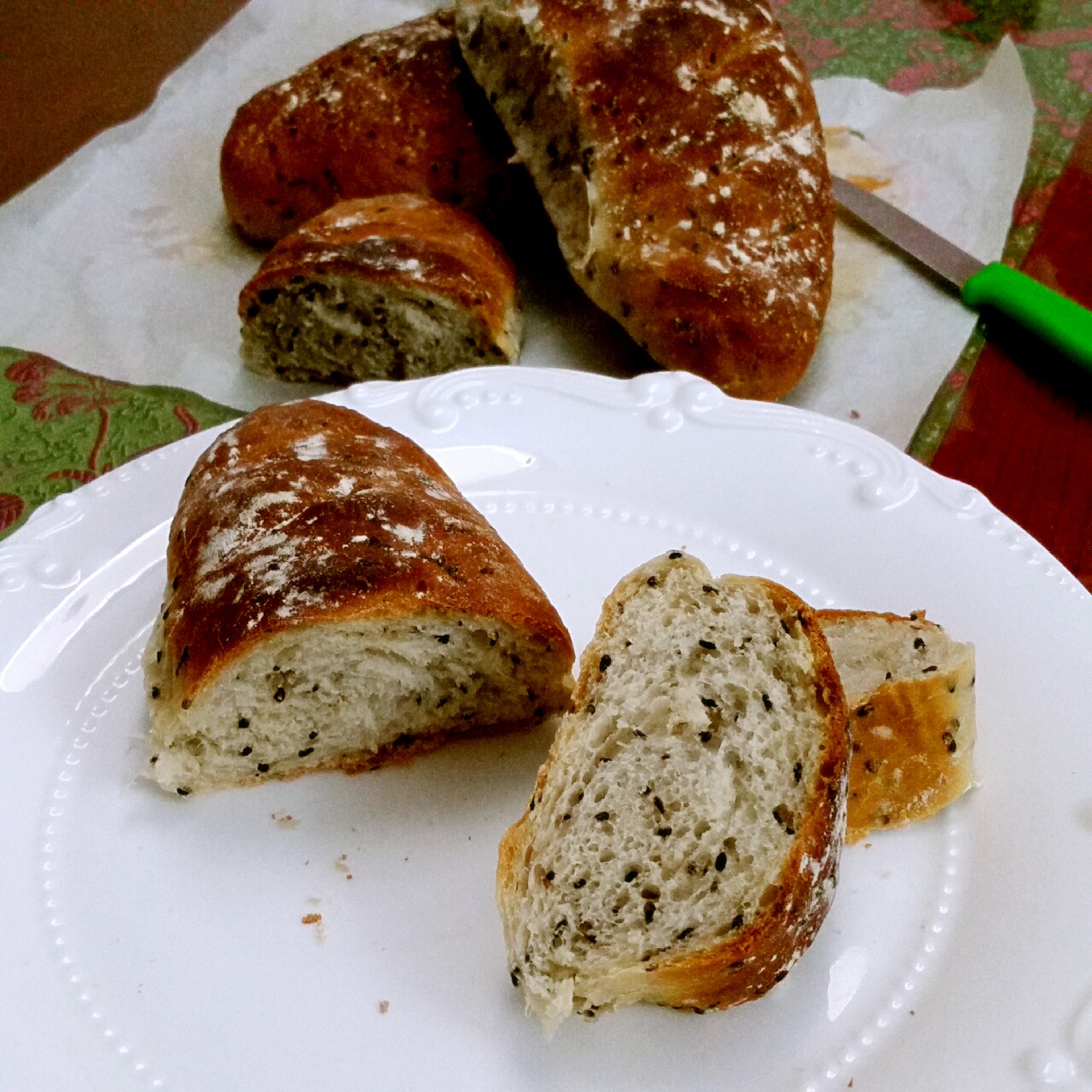 健康黑芝麻面包（免揉）