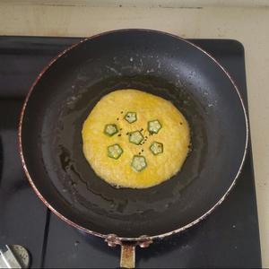 鸡蛋秋葵玉米面饼的做法 步骤7