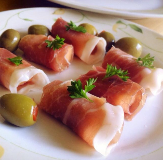 爱靡丽做的蜜瓜火腿卷