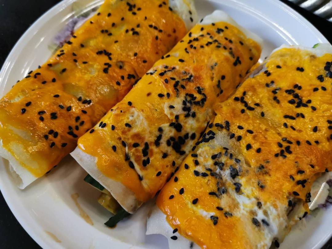 秒杀早餐摊不破皮大煎饼，步骤超详细