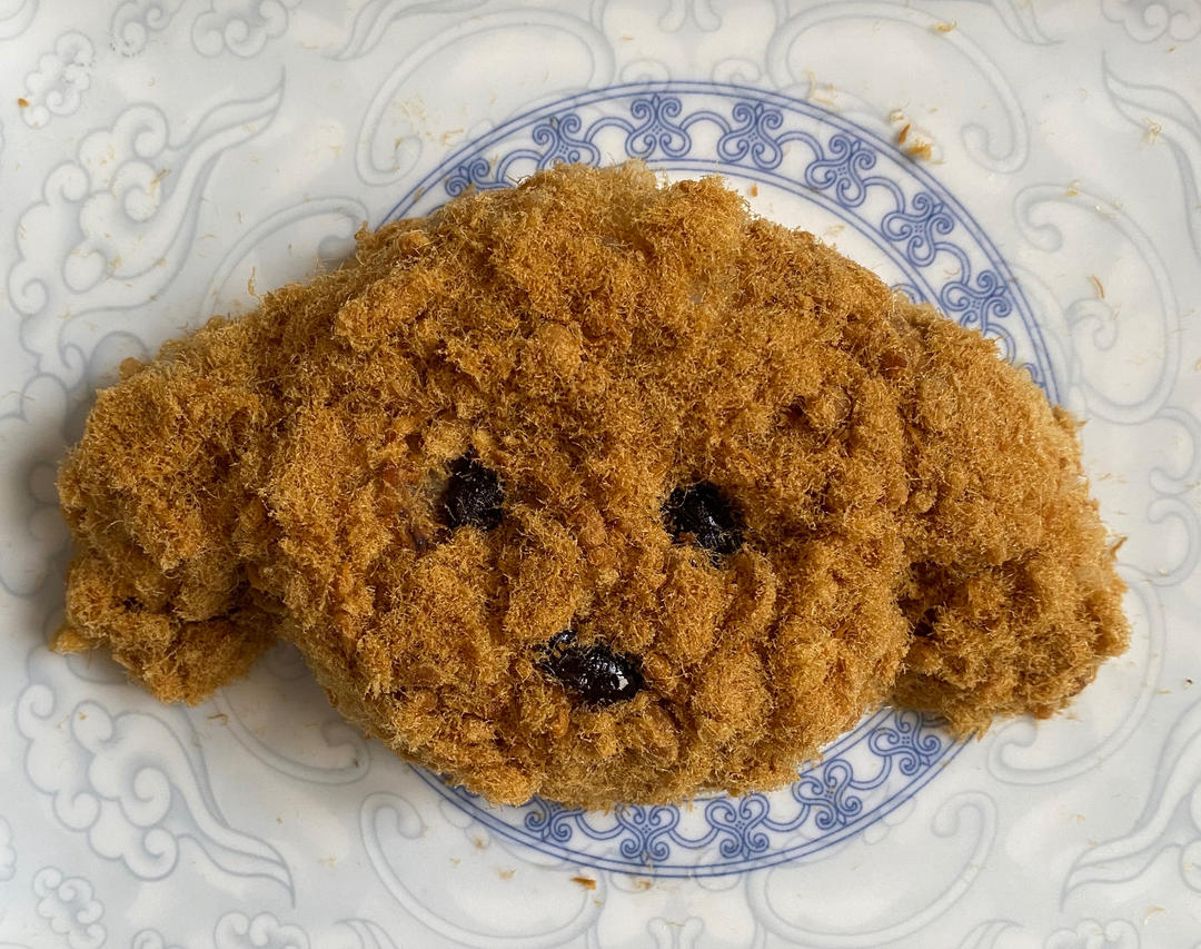 哄娃人气早餐【咸蛋黄肉松饭团】泰迪版-每天都是六一节