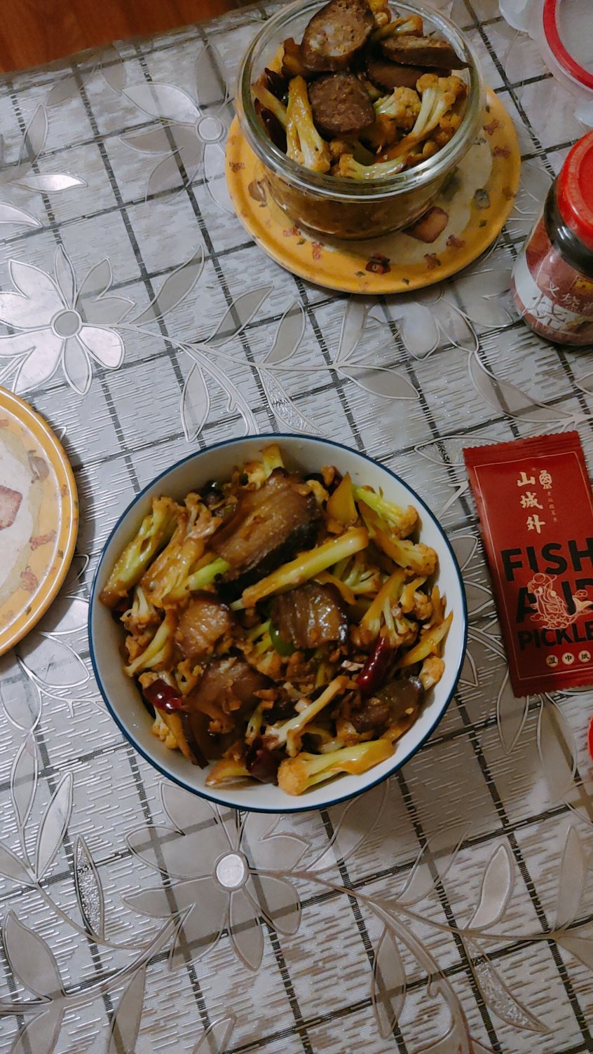 干锅花菜（腊肉版）