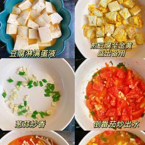 减脂餐—番茄金针菇焖豆腐的做法 步骤3