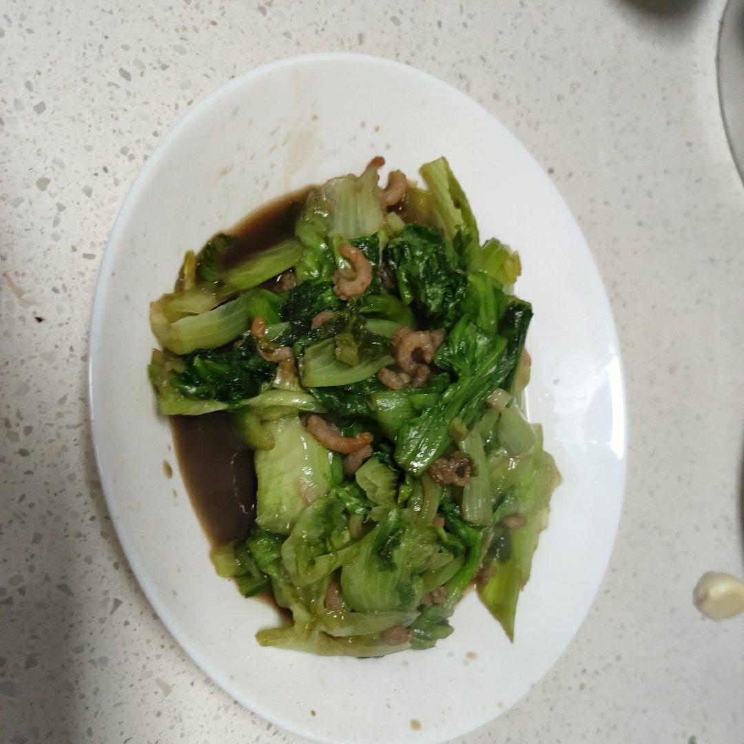 大头哥的海米炒生菜