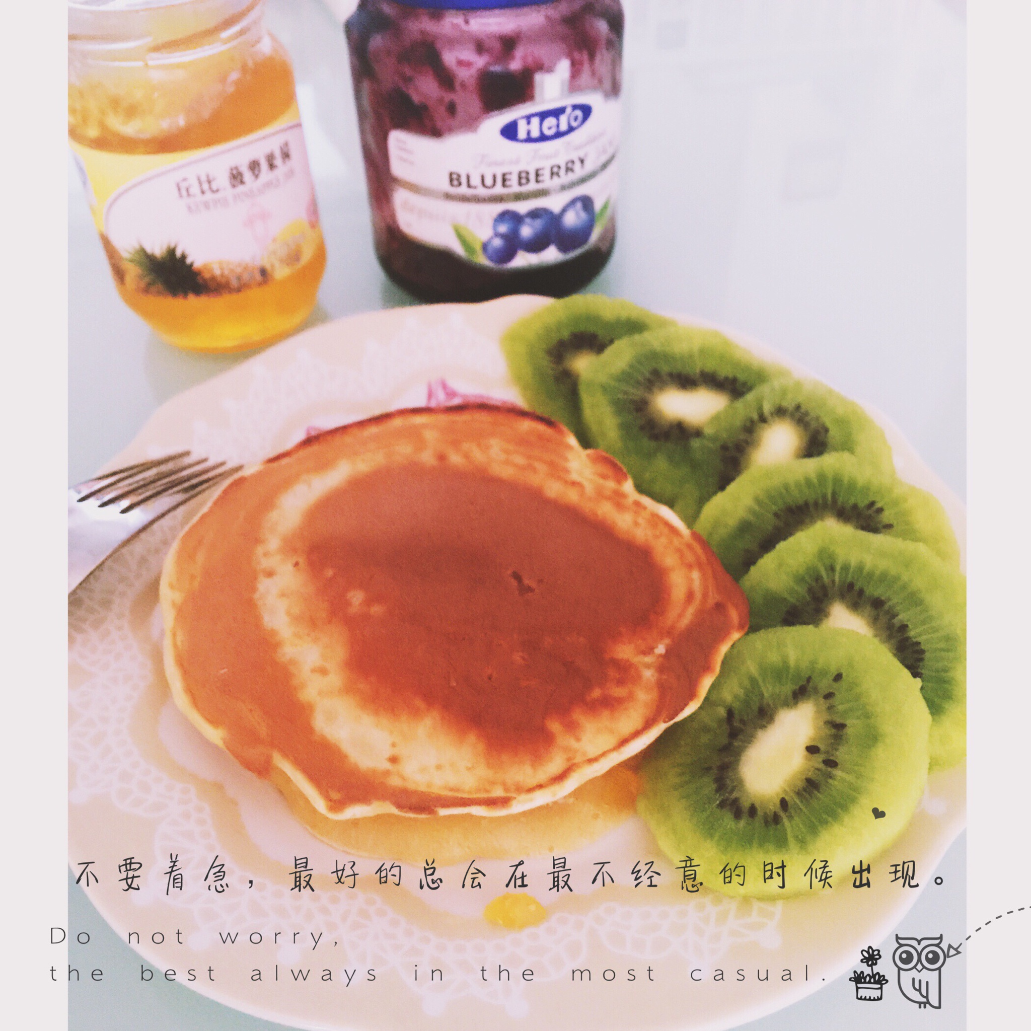 超级简单pancake【无黄油健康版】