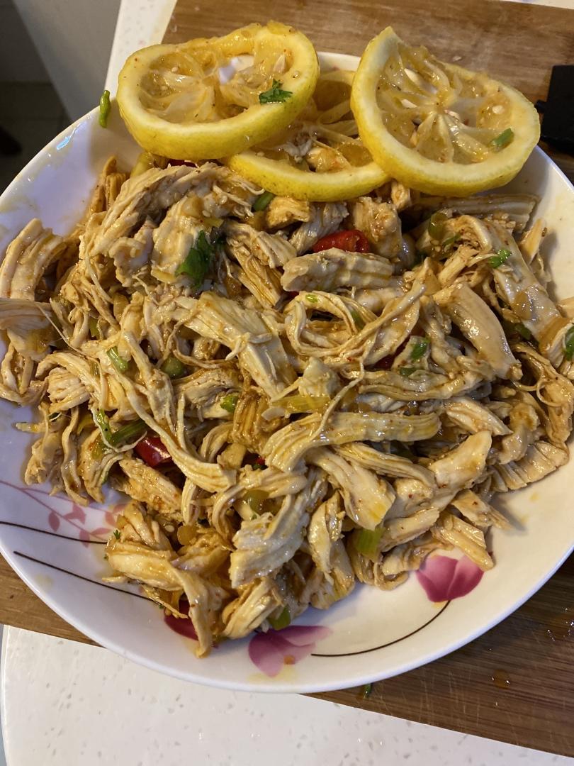 ✅ 第6道快手低脂菜✨清爽美味的柠檬鸡丝🍋鸡胸肉满分吃法💯